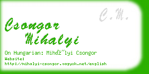 csongor mihalyi business card